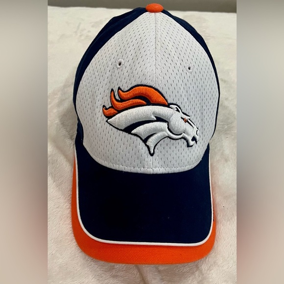 Denver Broncos NFL Reebok Baseball Cap Hat Adult Strapback Blue Orange White - Picture 1 of 8